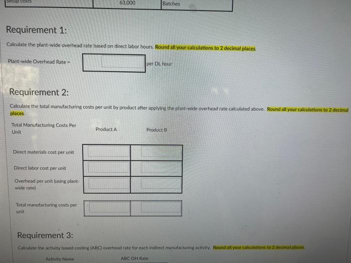 products produced by Tadros Company Product A Product B Direct materials $20