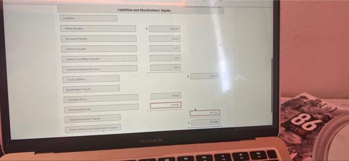 Sandhill Inc. Accounts receivable Accounts payable Interest payable Salaries and wages expense