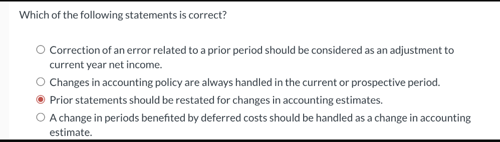  Which ONE is the correct answer? Please ignore my answer Which