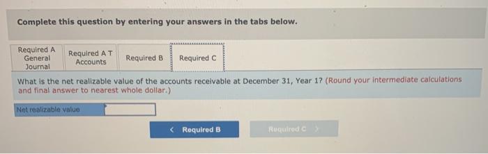 account field. Round your intermediate calculations and final answers to nearest whole