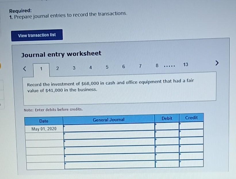 and posting journal entries; preparing a trial balance LO3, 4, 5, 6