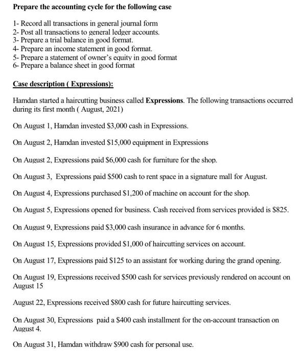 what should be performed in step by step for every period of