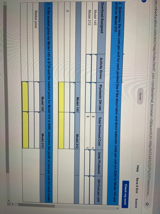 produces the mechanical systems in its components department. The mechanical systems are