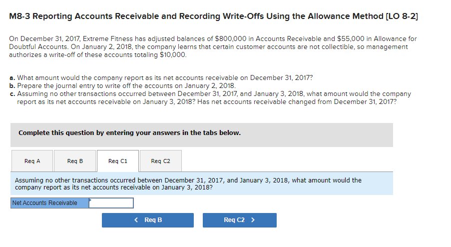  M8-3 Reporting Accounts Receivable and Recording Write-Offs Using the Allowance Method