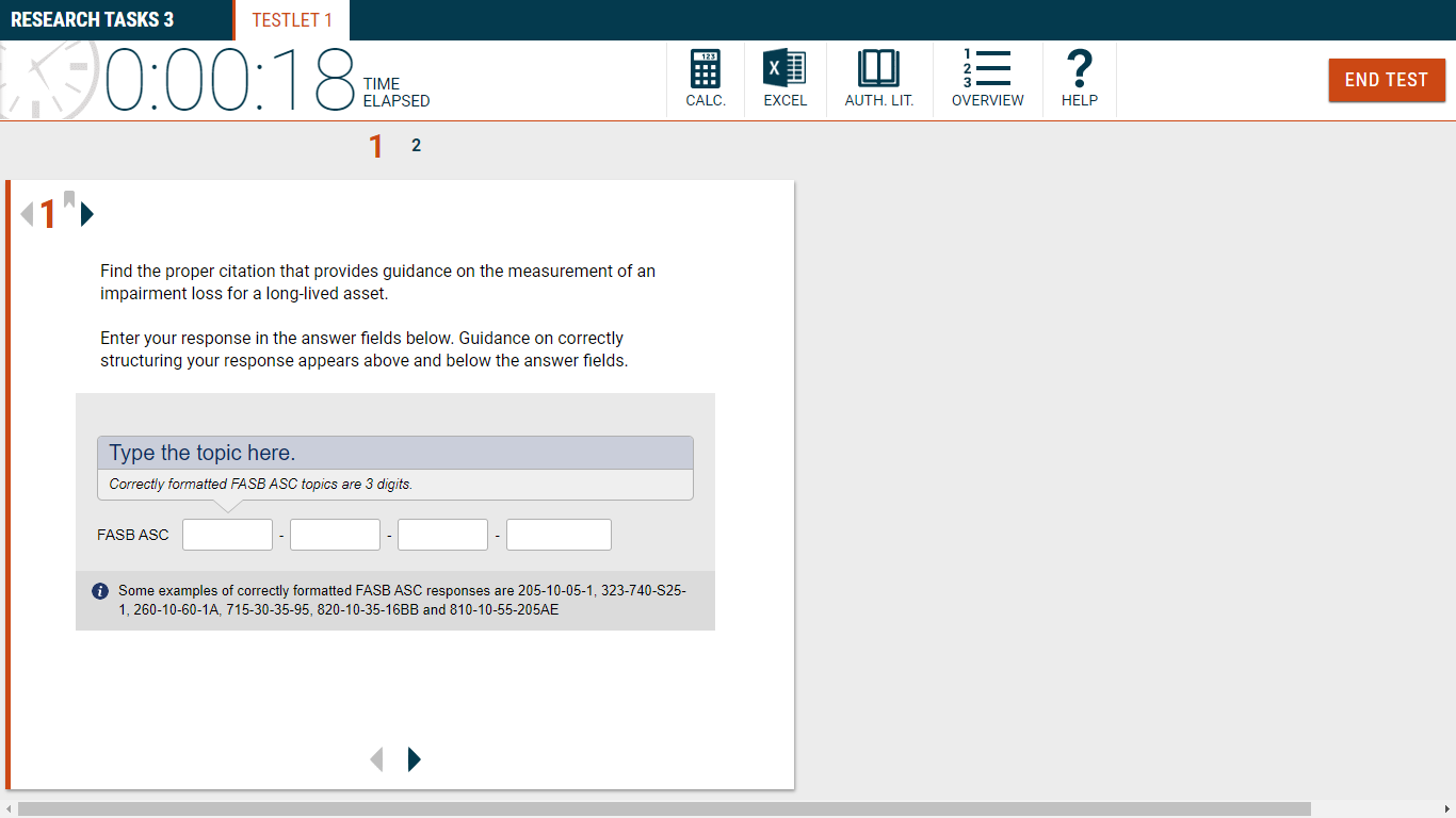 RESEARCH TASKS 3 TESTLET 1 113 10:00:18 = ? END TEST