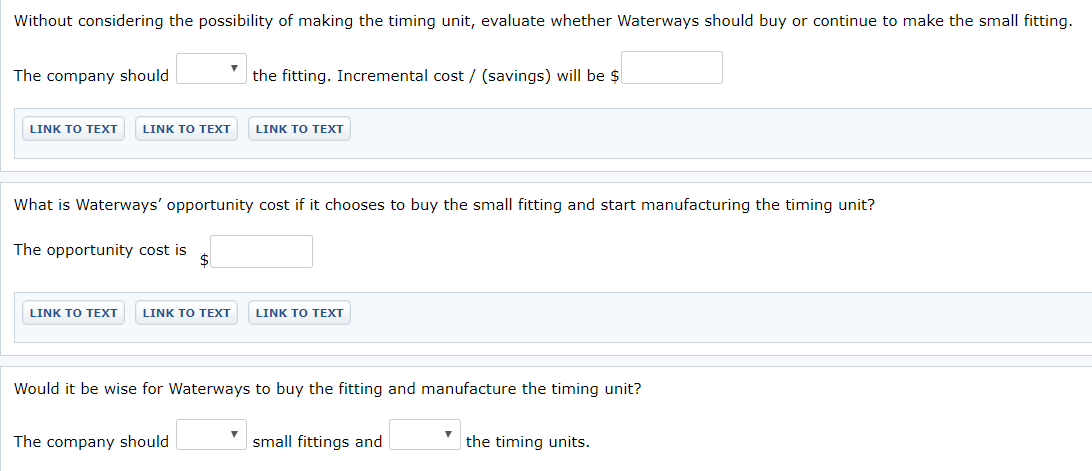 Waterways Continuing Problem 07 (Part 2) Waterways has discovered that a small