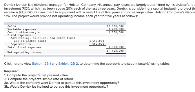  Please help on #1 and #2. Derrick Iverson is a divisional