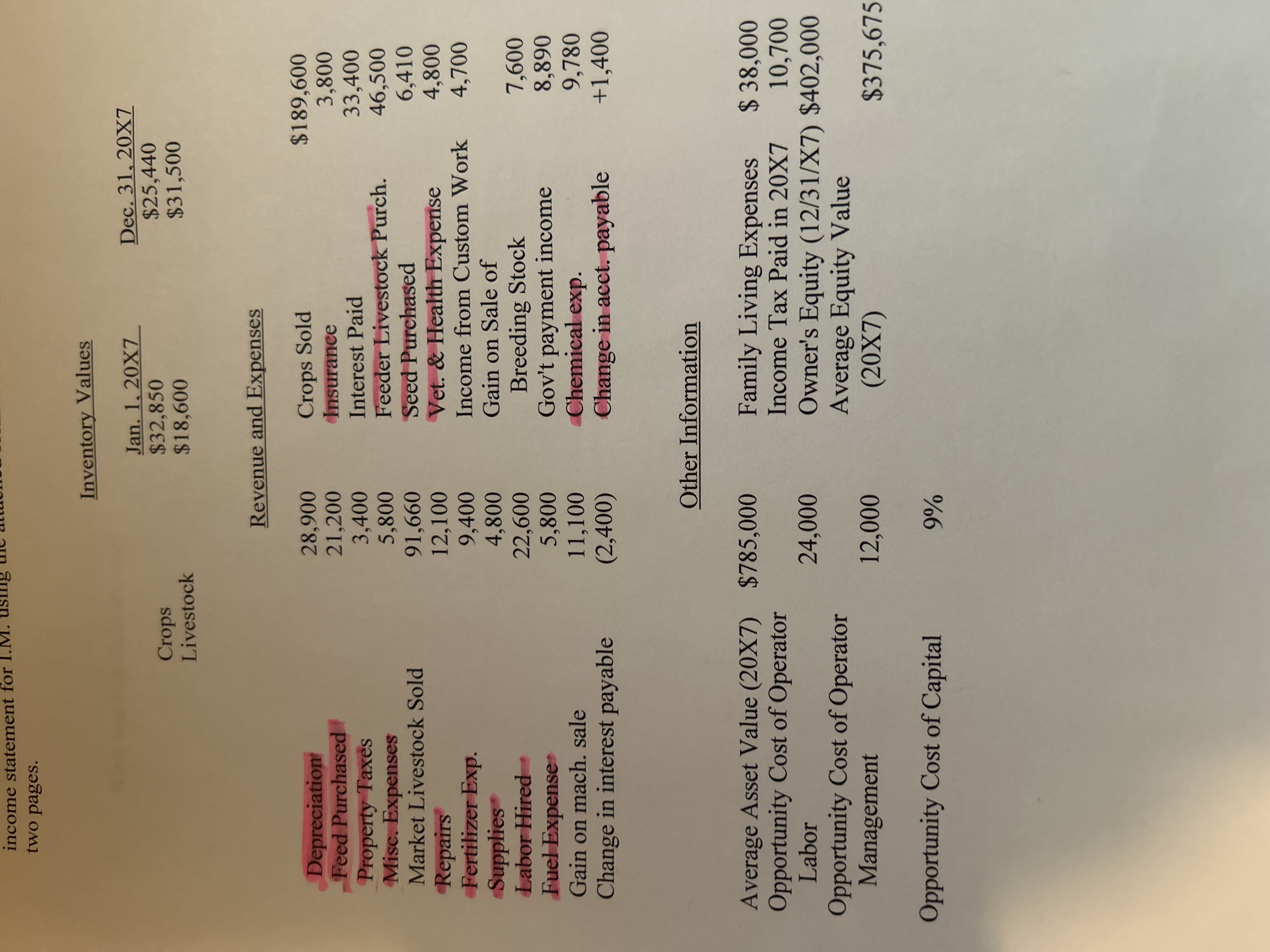  create an income statement 