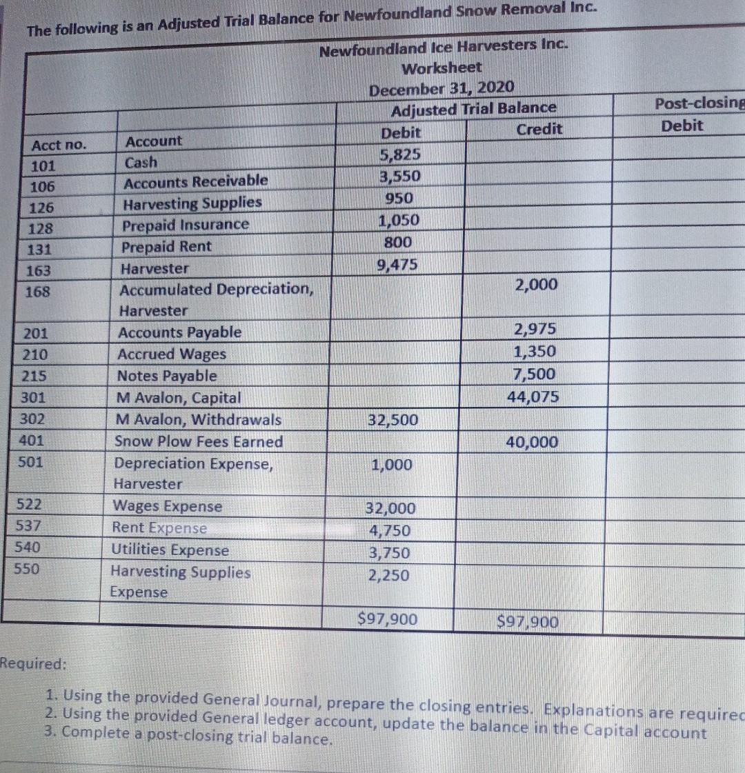  please solve this question with required data The following is an