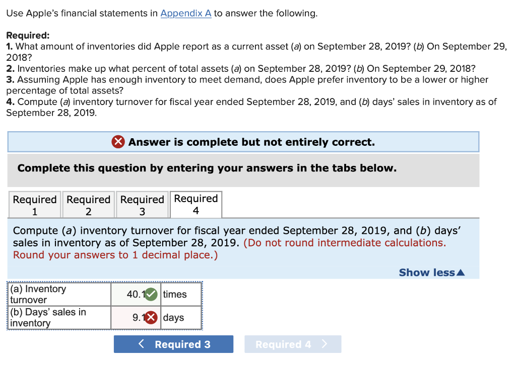 Please, help ASAP!!!!! Use Apple's financial statements in Appendix A to answer