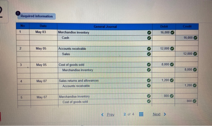 information for the Exercises below. [The following information applies to the questions