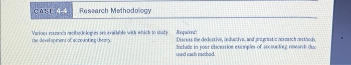 PLEASE ANSWER BOTH 4-3 & 4-4 CASE!! WHEN ANSWERING PLEASE LABEL CASE