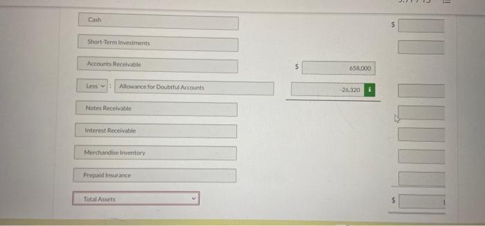 Credit Account Accounts receivable Accounts payable $658.000 $329,000 Cash 37.600 Cost of