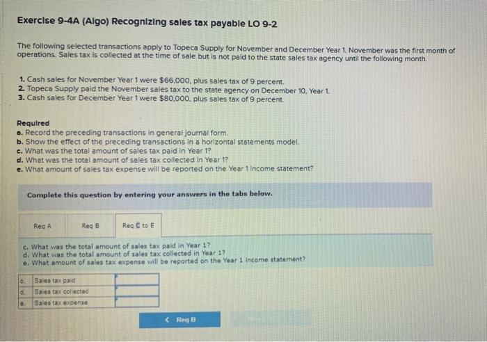 Cash sales for November Year 1 were $66.000, plus sales tax of
