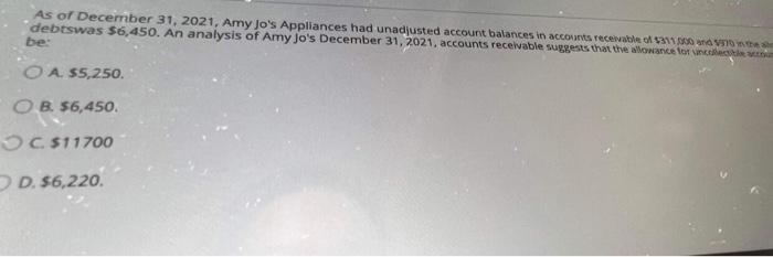 help me pls be: A. $5,250. 8. 56,450 . C. 511700 D.