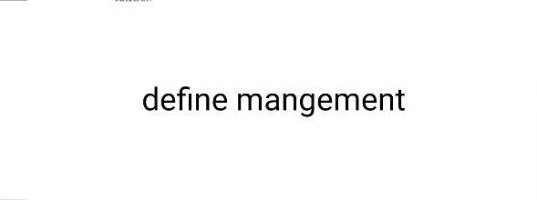 Accounting define mangement