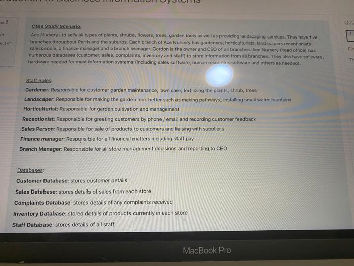 pls give me clear ans on 1 Que 11 Case Study Scenario