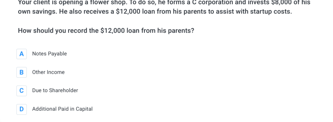  Your client is opening a flower shop. To do so, he