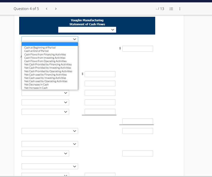 of $19,950 at the time of sale. Prepare a statement of cash