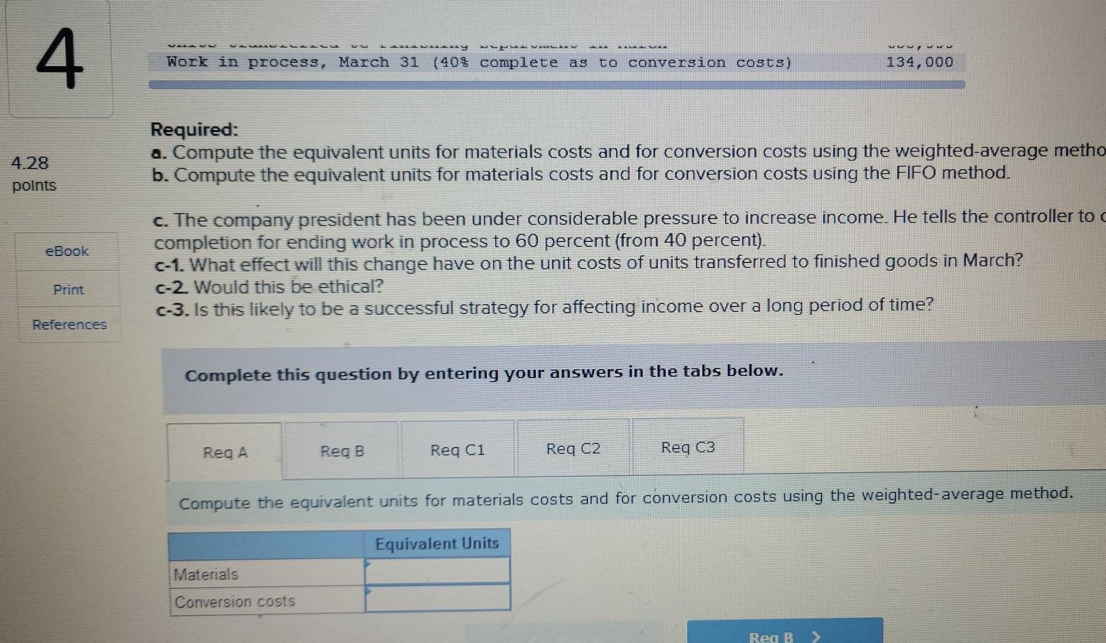 introduced when conversion costs reach 50 percent. The following information is available