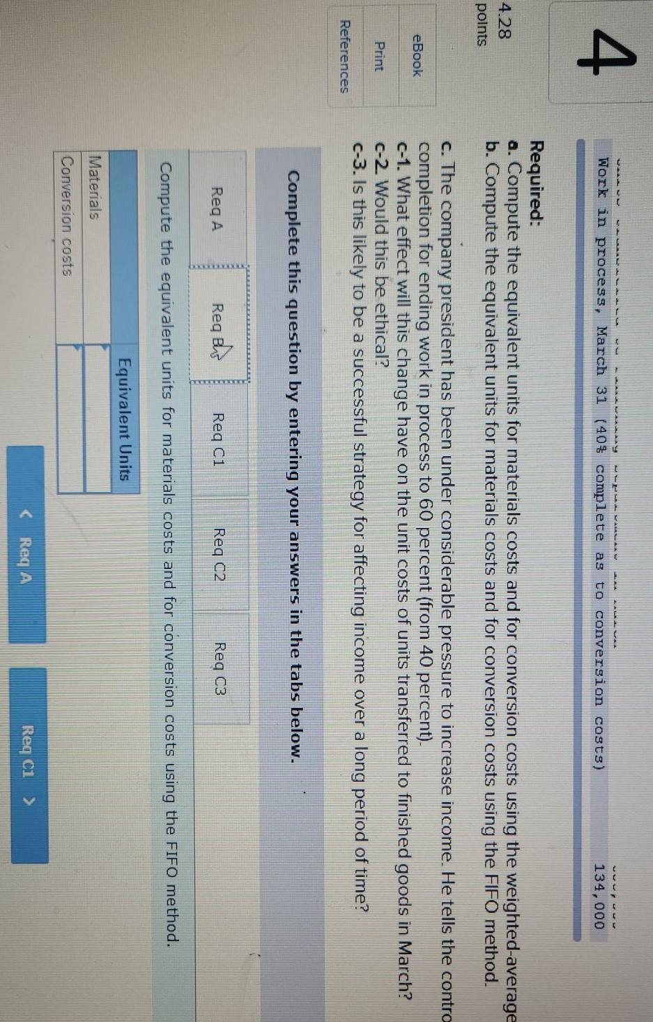 for physical units during March. - 28 olnts Work in process, March
