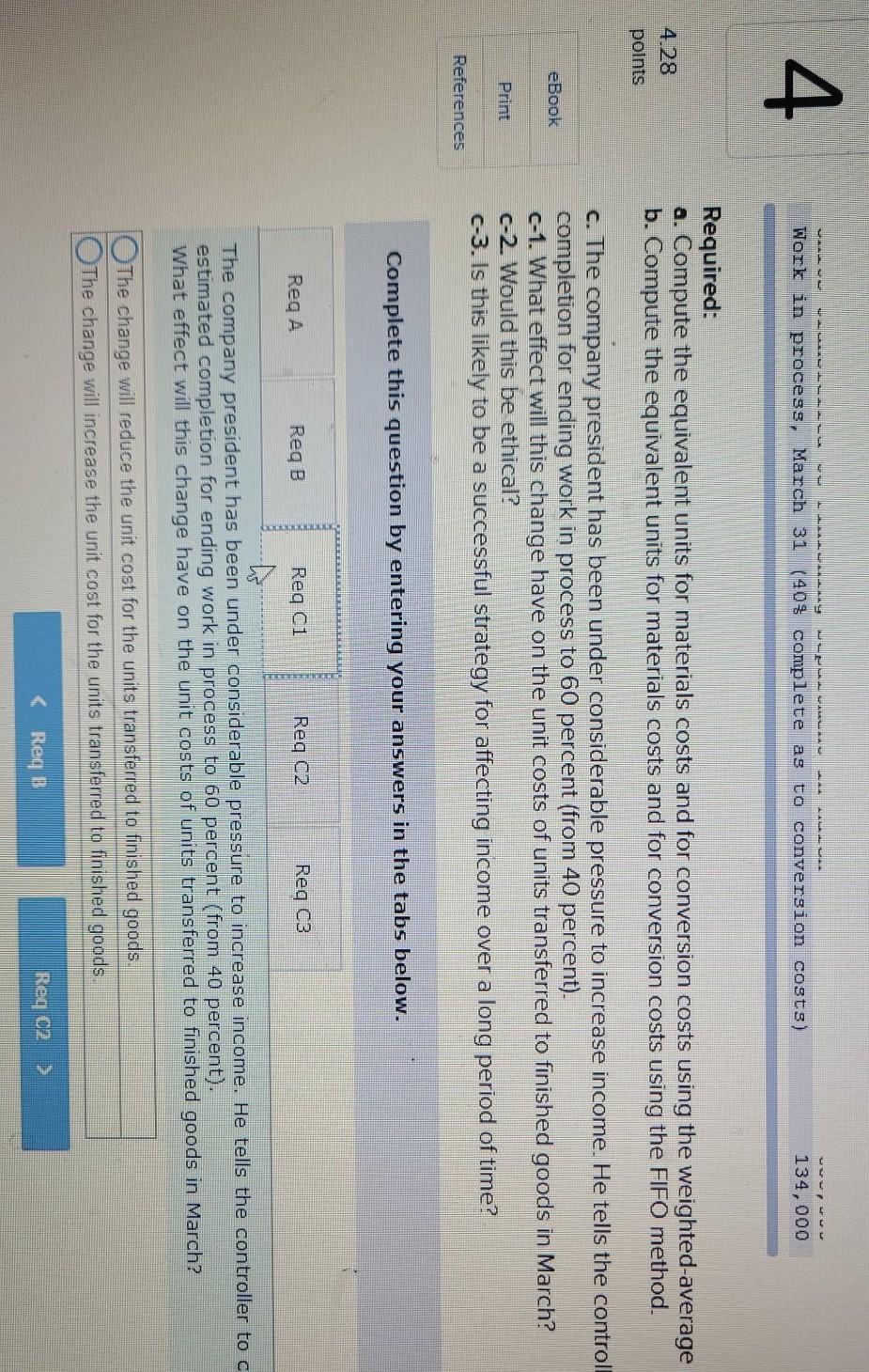 1 (60% complete as to conversion costs) Units started in March Units