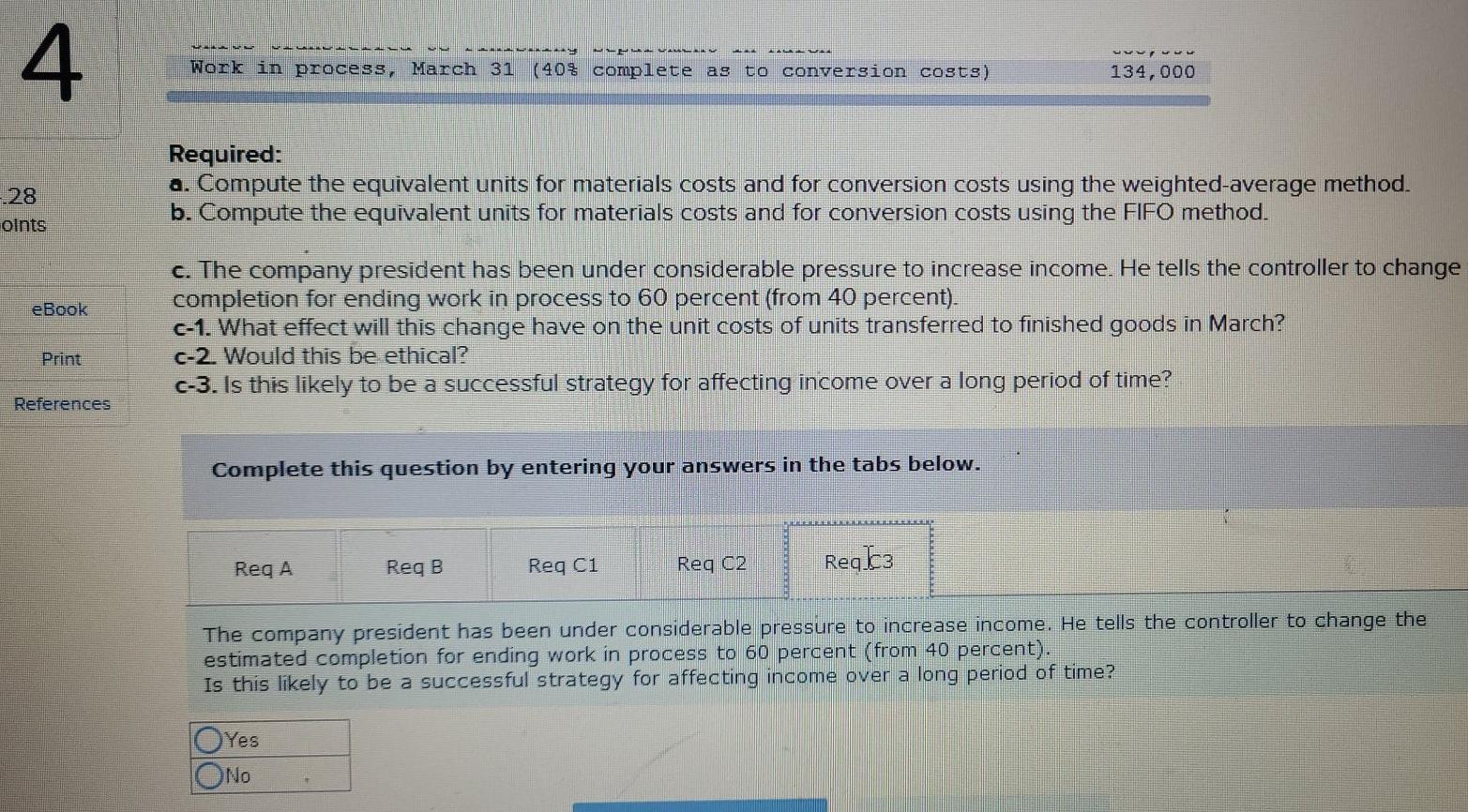 complete as to conversion costs) 164,000 628,000 658,000 134,000 eBook Print Required: