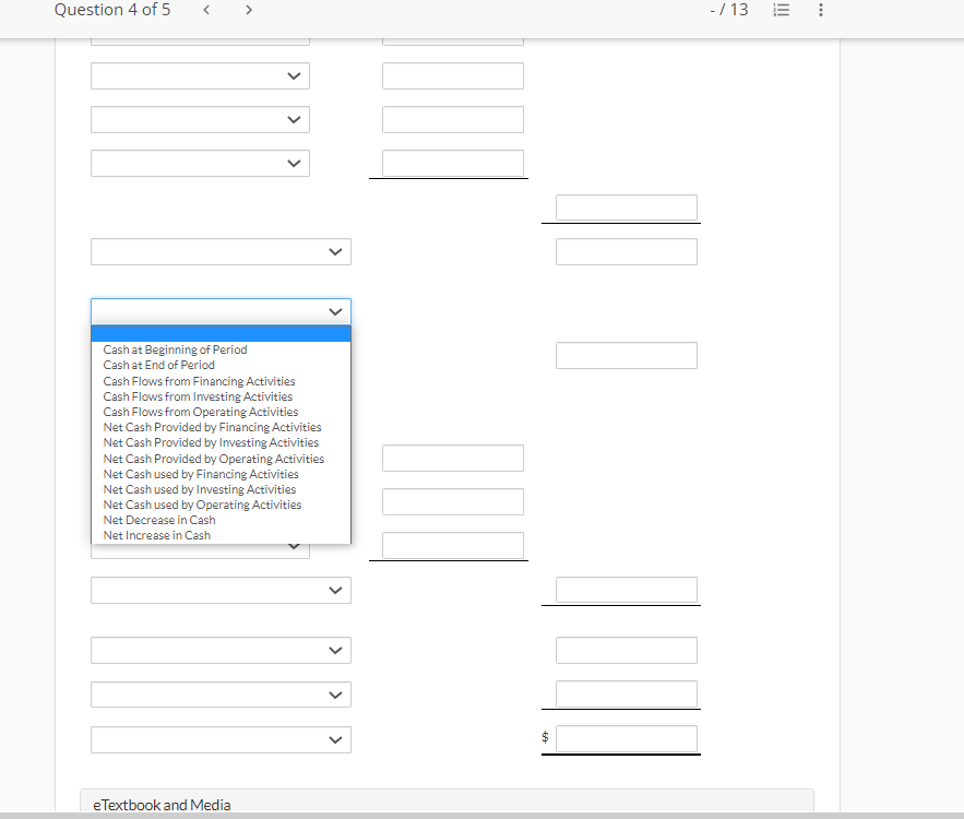 Depreciation Expense \\ Increase in Accounts Payable \\ Increase in Accounts Receivable