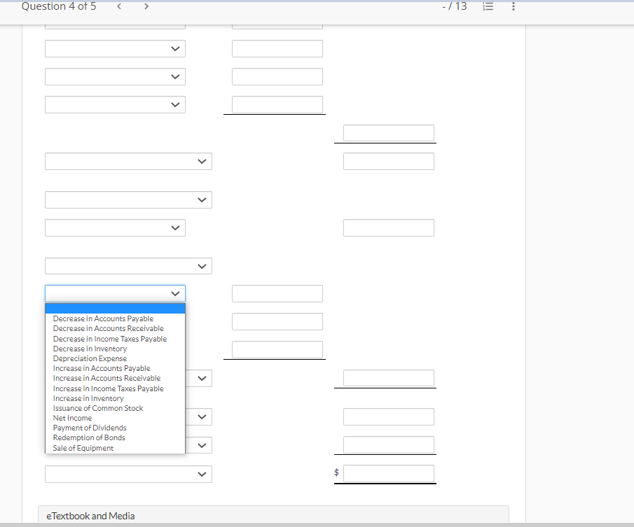 of Bonds \\ Sale of Equipment \\ \hline \end{tabular} vaugin Manufacturing Statement