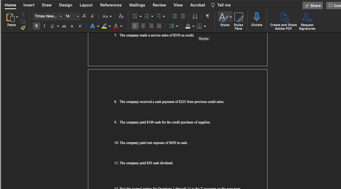 me Share Com Times New... 14 Al Aa A E = A.