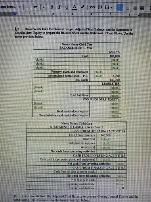 Date Accounts Debit Credit TJE 1 On Juary 2, Nancy Nanny received