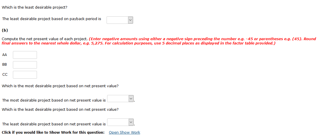 projects, each requiring an equipment investment of $23,980. Each project will last