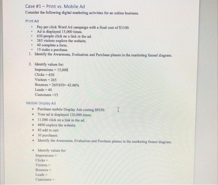 please answer questions in order making it easy to follow along Case