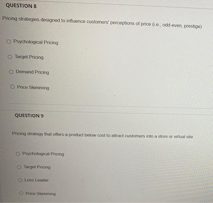 will get a thumbs up QUESTION 6 In a competitive market, a