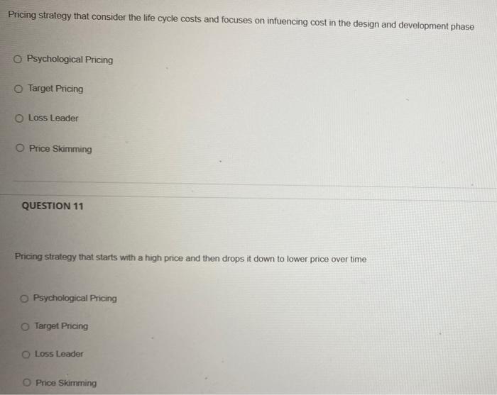 company acts as a price taker and must minimize and control costs