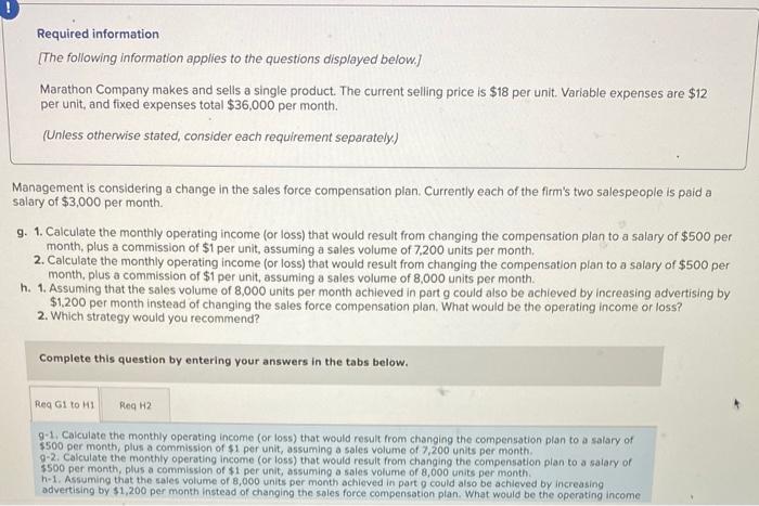 Variable expenses are $12 per unit, and fixed expenses total $36,000 per