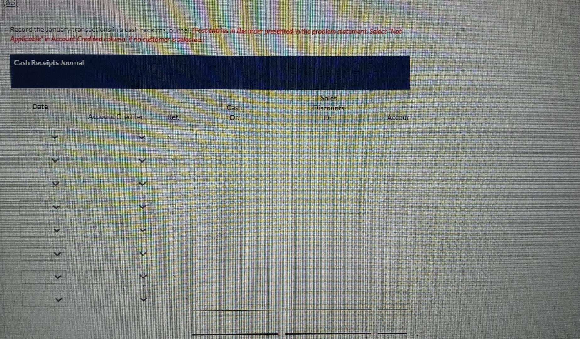 sales terms are 2/10, n/30. The cost of all merchandise sold was