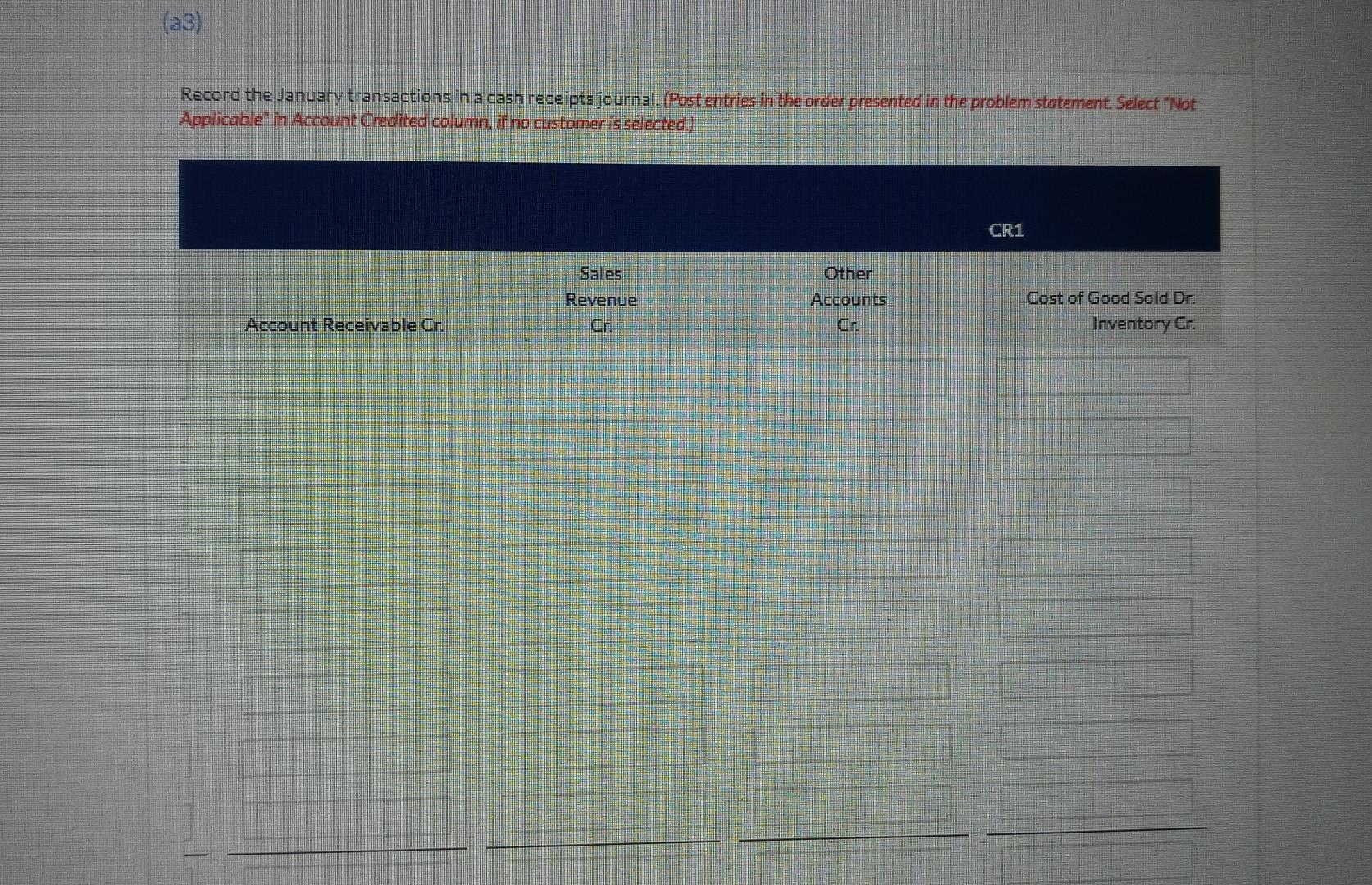 60% of the sales price. GENERAL LEDGER Account Number January 1 Opening