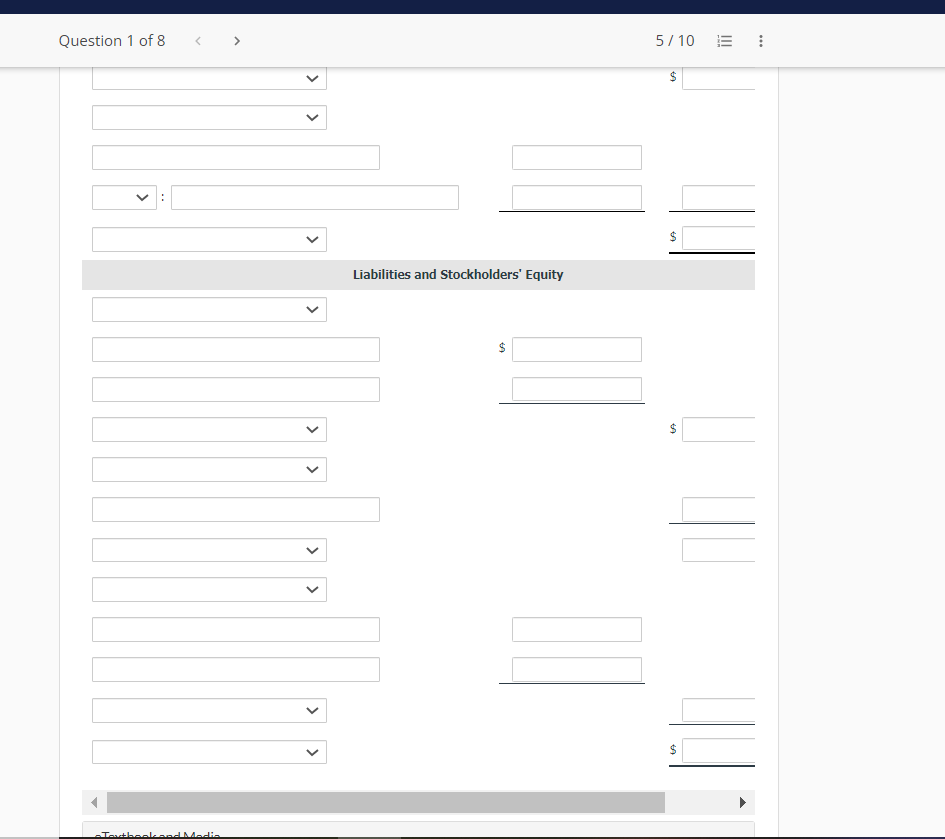 the year. (Enter negative amounts using either a negative sign preceding the