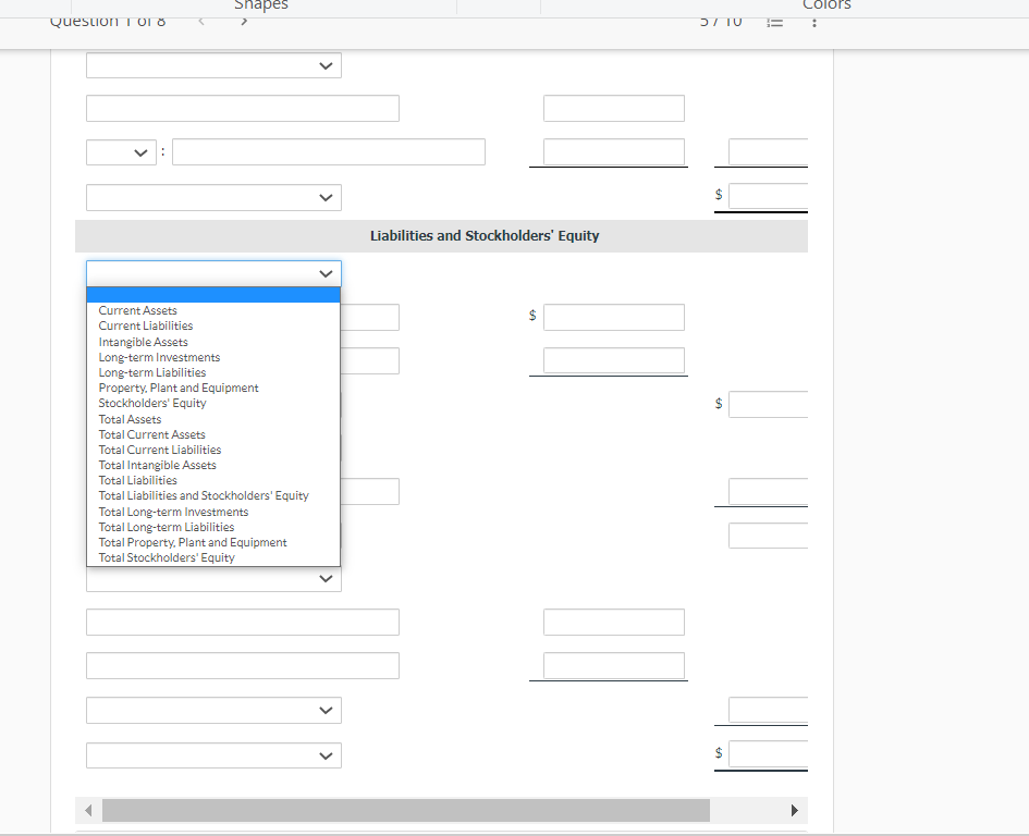 classified balance sheet at July 31. (List Current Assets in order of