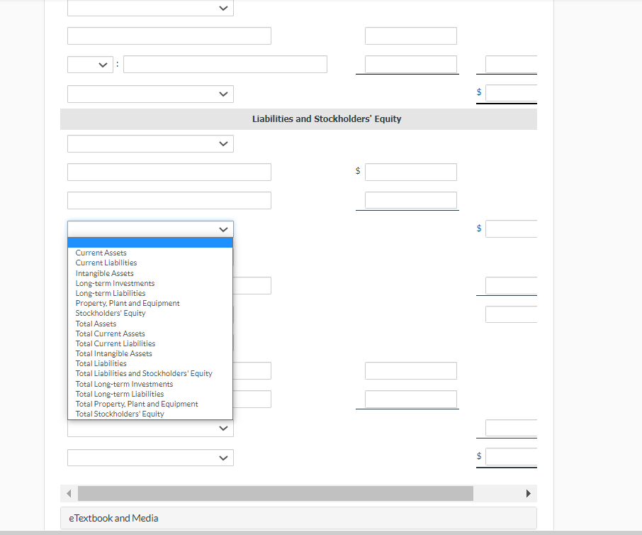 liquidity.) BLOSSOM COMPANY Balance Sheet Assets Current Assets Current Liabilities Intangible Assets