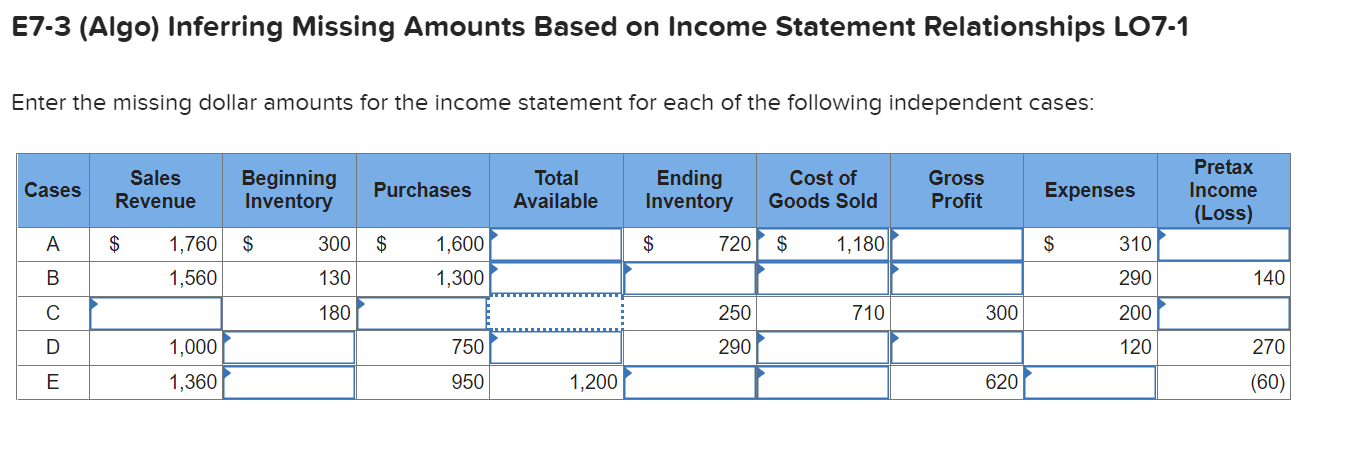 Please complete each problem in excel and show formulas and work on