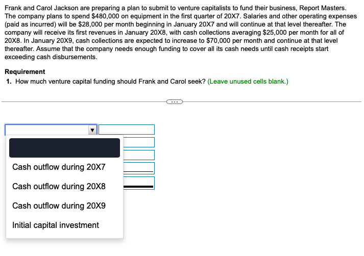 Please answer: Frank and Carol Jackson are preparing a plan to submit