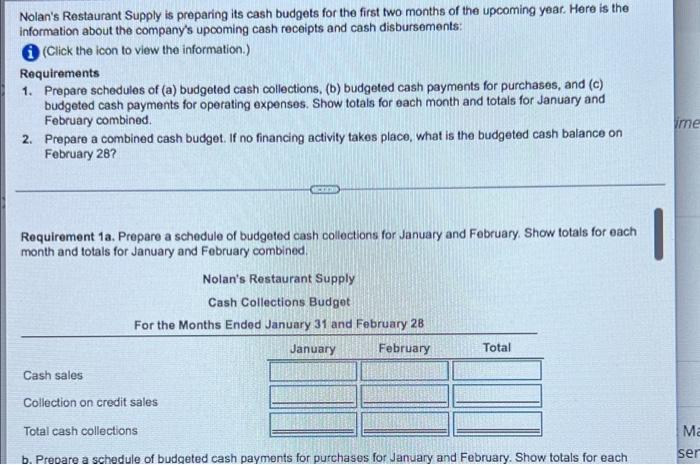 info a. Sales are 60% cash and 40% credit. Credit sales are
