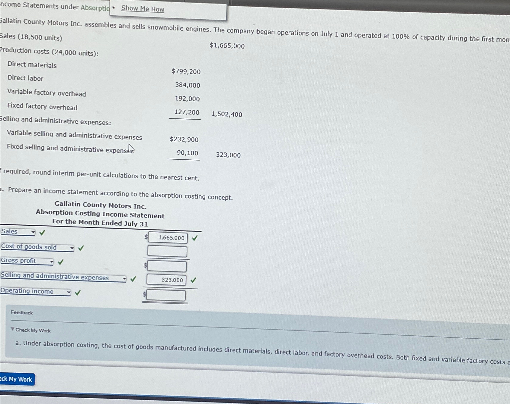  required, round interim per-unit calculations to the nearest cent. Prepare an