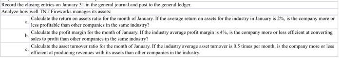 for it. Exercise 7-21 The beginning trial balance has been entered in
