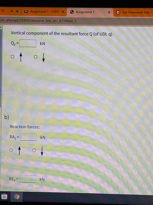 L-3mandq=6 kN/m. Compute the component forces, support reactions and internal forces at