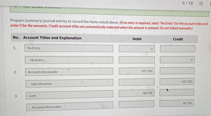 Company. 1. Beginning-of-the-year Accounts Receivable balance was $24,800. Net sales (all on