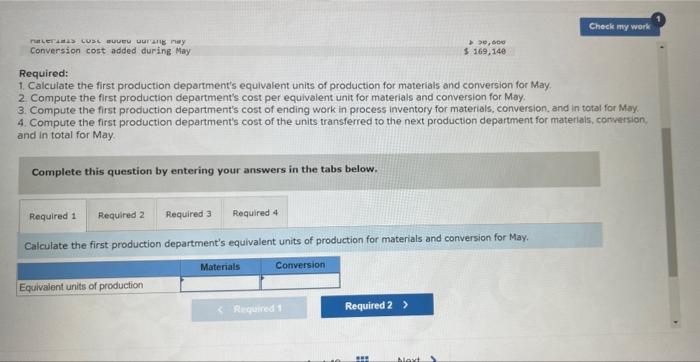 Hellx Corporation uses the weighted-average method in its process costing system. It