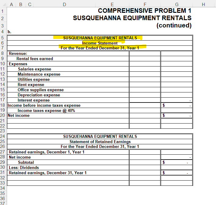 & & & (continued) \end{tabular} \begin{tabular}{|l|l|l||} \hline \hline \multicolumn{1}{|c|}{ SUSQUEHANNA EQUIPMENT RENTALS